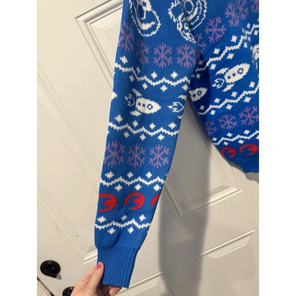 Roody Elmo Mark Rober Merry Giftmas Netflix Promo Sweater Adult M Sesame Street